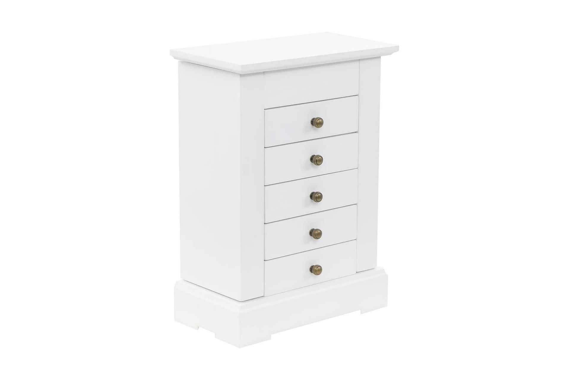 Smykkeskrin med speil MDF 25x13,5x34 cm - Oppbevaring - Oppbevaring til småting - Oppbevaring smykker - Smykkestativ & smykkeskrin