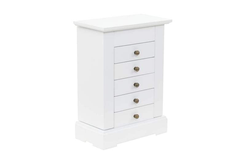 Smykkeskrin med speil MDF 25x13,5x34 cm - Oppbevaring - Oppbevaring til småting - Oppbevaring smykker - Smykkestativ & smykkeskrin