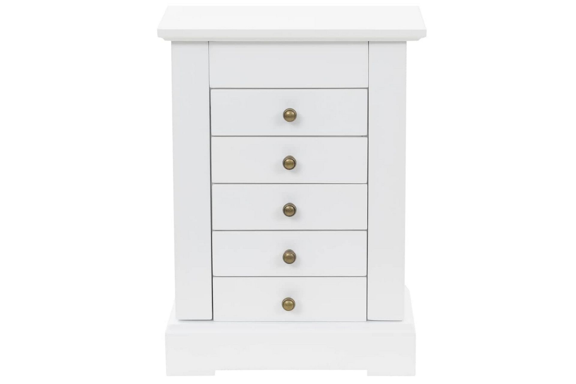 Smykkeskrin med speil MDF 25x13,5x34 cm - Oppbevaring - Oppbevaring til småting - Oppbevaring smykker - Smykkestativ & smykkeskrin