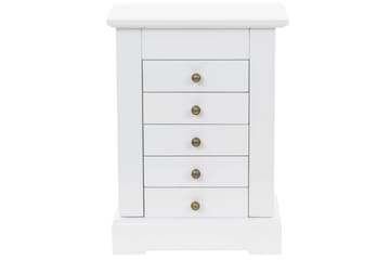 Smykkeskrin med speil MDF 25x13,5x34 cm - Oppbevaring - Oppbevaring til småting - Oppbevaring smykker - Smykkestativ & smykkeskrin