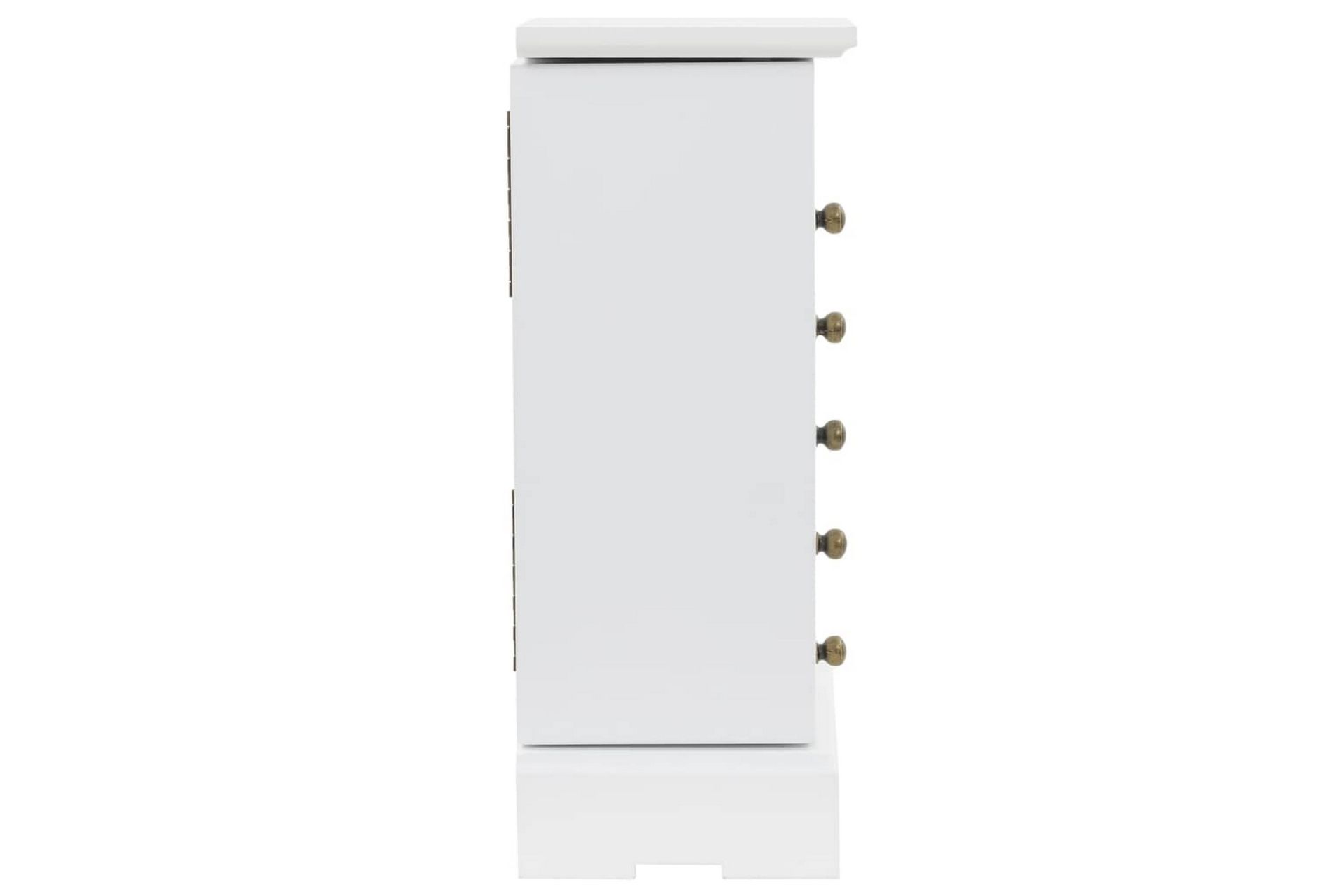 Smykkeskrin med speil MDF 25x13,5x34 cm - Oppbevaring - Oppbevaring til småting - Oppbevaring smykker - Smykkestativ & smykkeskrin