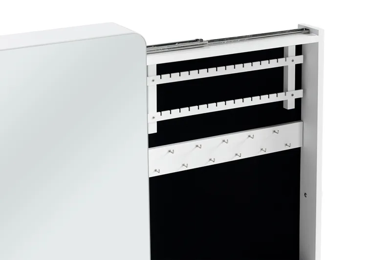 Verdansk Veggskap med Speil - Hvit - Oppbevaring - Oppbevaring til småting - Oppbevaring smykker - Smykkestativ & smykkeskrin