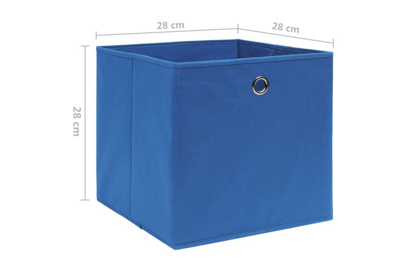 Oppbevaringsbokser 10 stk ikke-vevet stoff 28x28x28 cm blå - Blå - Oppbevaringsbokser