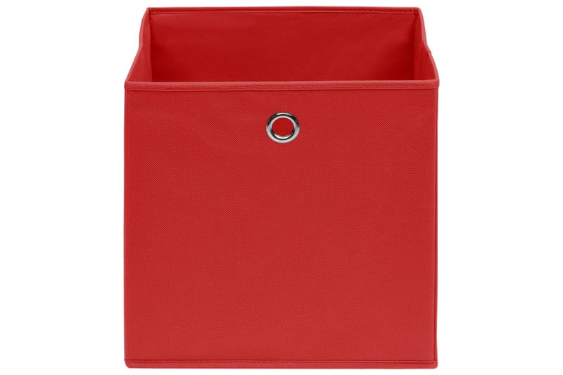 Oppbevaringsbokser 10 stk ikke-vevet stoff 28x28x28 cm rød - Rød - Oppbevaringsbokser