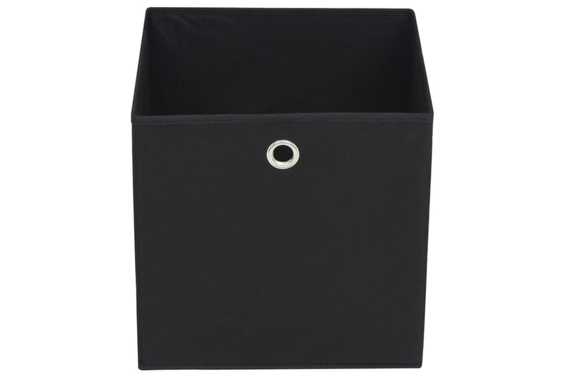 Oppbevaringsbokser 4 stk ikke-vevet stoff 28x28x28 cm svart - Svart - Oppbevaringsbokser
