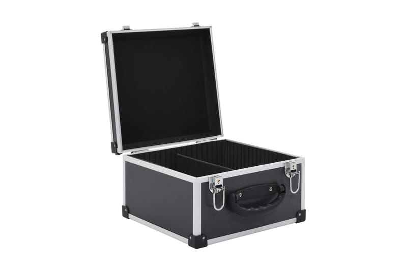 CD-koffert for 40 CD-er aluminium ABS svart - Oppbevaring - Oppbevaring til småting - Oppbevaringsbokser