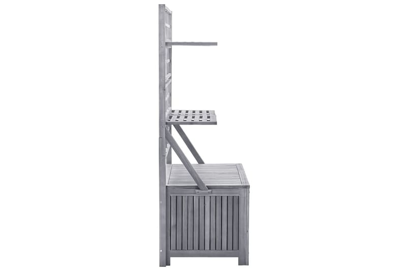 Oppbevaringsboks med espalier grå 99x55x160 cm heltre akasie - Grå - Oppbevaring - Oppbevaring til småting - Oppbevaringsbokser