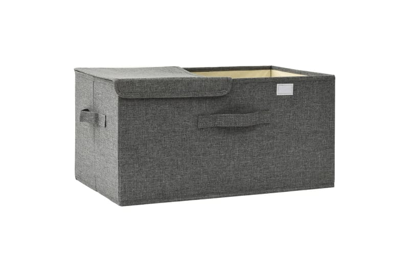 Oppbevaringsboks stoff 50x30x25 cm antrasitt - Antrasittgrå - Oppbevaring - Oppbevaring til småting - Oppbevaringsbokser