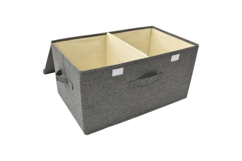 Oppbevaringsboks stoff 50x30x25 cm antrasitt - Antrasittgrå - Oppbevaring - Oppbevaring til småting - Oppbevaringsbokser