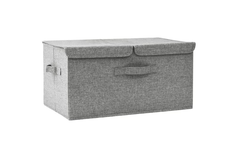 Oppbevaringsboks stoff 50x30x25 cm grå - Grå - Oppbevaring - Oppbevaring til småting - Oppbevaringsbokser