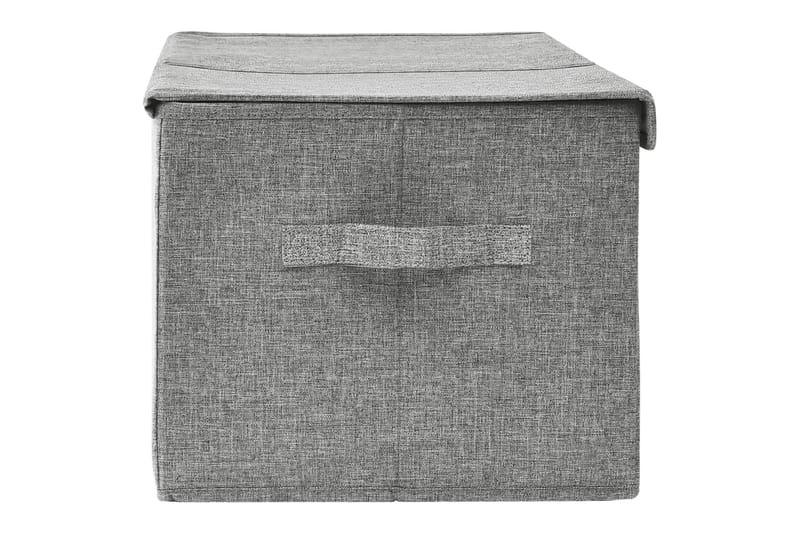 Oppbevaringsboks stoff 50x30x25 cm grå - Grå - Oppbevaring - Oppbevaring til småting - Oppbevaringsbokser