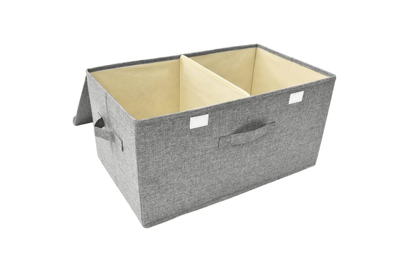 Oppbevaringsboks stoff 50x30x25 cm grå - Grå - Oppbevaring - Oppbevaring til småting - Oppbevaringsbokser