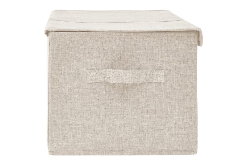 Oppbevaringsboks stoff 50x30x25 cm kremhvit - Krem - Oppbevaring - Oppbevaring til småting - Oppbevaringsbokser