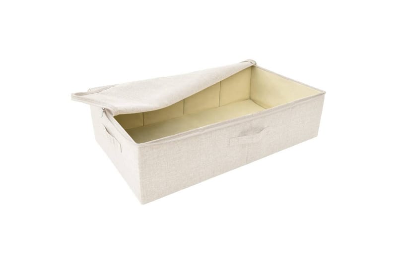 Oppbevaringsboks stoff 70x40x18 cm kremhvit - Krem - Oppbevaring - Oppbevaring til småting - Oppbevaringsbokser