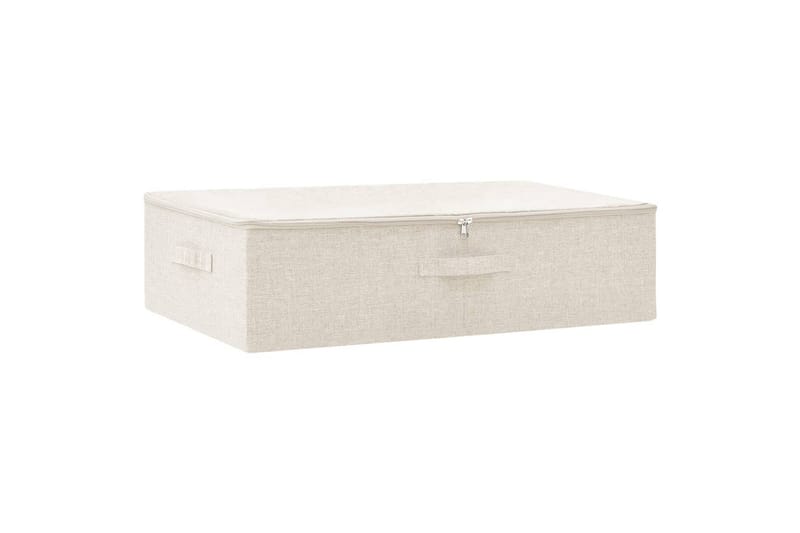 Oppbevaringsboks stoff 70x40x18 cm kremhvit - Krem - Oppbevaring - Oppbevaring til småting - Oppbevaringsbokser