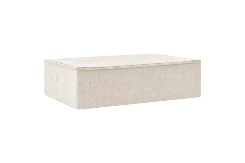 Oppbevaringsboks stoff 70x40x18 cm kremhvit - Krem - Oppbevaring - Oppbevaring til småting - Oppbevaringsbokser