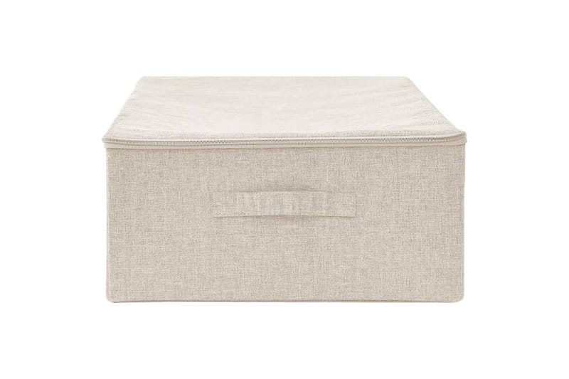 Oppbevaringsboks stoff 70x40x18 cm kremhvit - Krem - Oppbevaring - Oppbevaring til småting - Oppbevaringsbokser