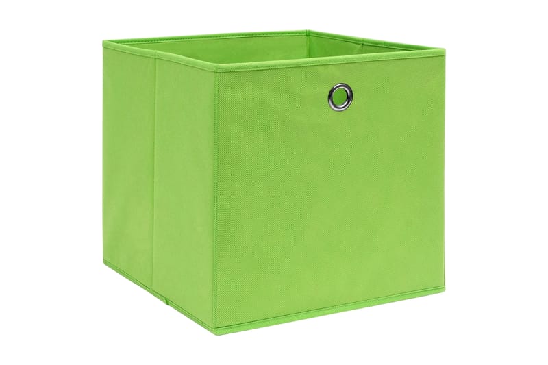 Oppbevaringsbokser 10 stk gr�ønn 32x32x32 cm stoff - Oppbevaringsbokser