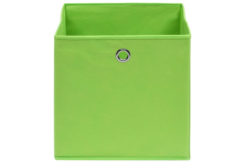 Oppbevaringsbokser 10 stk grønn 32x32x32 cm stoff - Oppbevaringsbokser