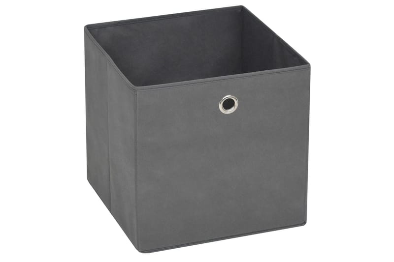 Oppbevaringsbokser 10 stk ikke-vevet stoff 28x28x28 cm grå - Grå - Oppbevaringsbokser