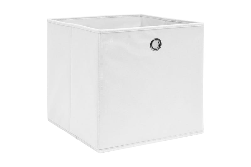 Oppbevaringsbokser 10 stk ikke-vevet stoff 28x28x28 cm hvit - Hvit - Oppbevaring - Oppbevaring til småting - Oppbevaringsbokser