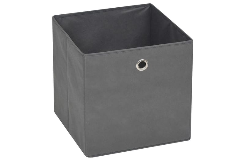 Oppbevaringsbokser 10 stk ikke-vevet stoff 32x32x32 cm grå - Oppbevaring - Oppbevaring til småting - Oppbevaringsbokser