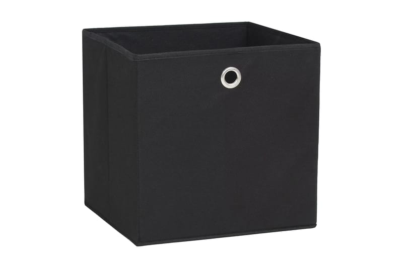 Oppbevaringsbokser 10 stk ikke-vevet stoff 32x32x32 cm svart - Oppbevaringsbokser