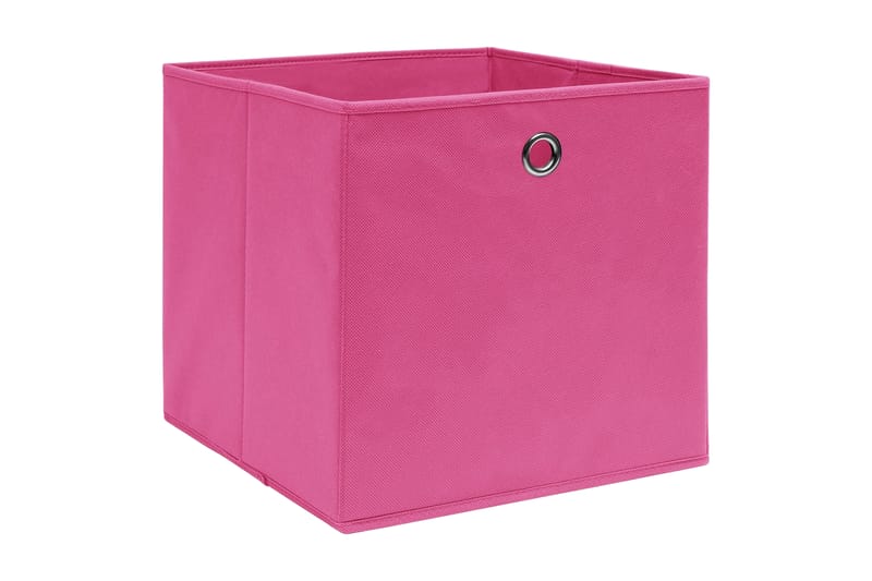 Oppbevaringsbokser 10 stk rosa 32x32x32 cm stoff - Oppbevaringsbokser