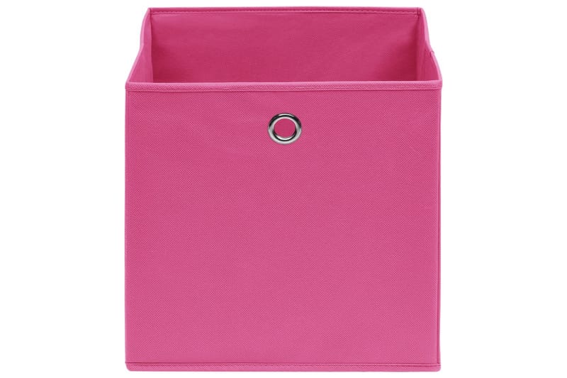 Oppbevaringsbokser 10 stk rosa 32x32x32 cm stoff - Oppbevaringsbokser