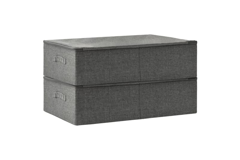Oppbevaringsbokser 2 stk stoff 70x40x18 cm antrasitt - Antrasittgrå - Oppbevaring - Oppbevaring til småting - Oppbevaringsbokser