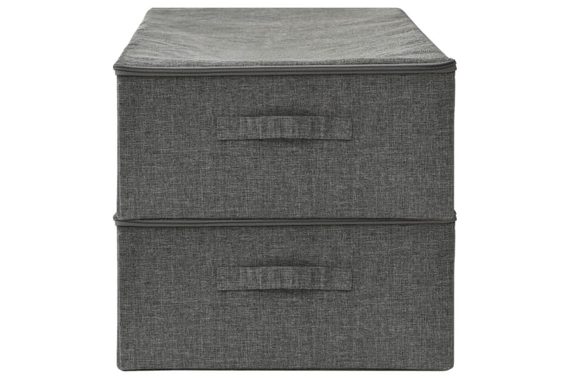 Oppbevaringsbokser 2 stk stoff 70x40x18 cm antrasitt - Antrasittgrå - Oppbevaring - Oppbevaring til småting - Oppbevaringsbokser