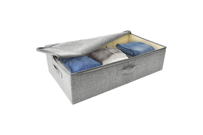 Oppbevaringsbokser 2 stk stoff 70x40x18 cm grå - Grå - Oppbevaring - Oppbevaring til småting - Oppbevaringsbokser