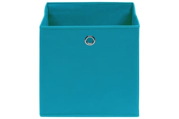 Oppbevaringsbokser 4 stk babyblå 32x32x32 cm stoff - Oppbevaring - Oppbevaring til småting - Oppbevaringsbokser