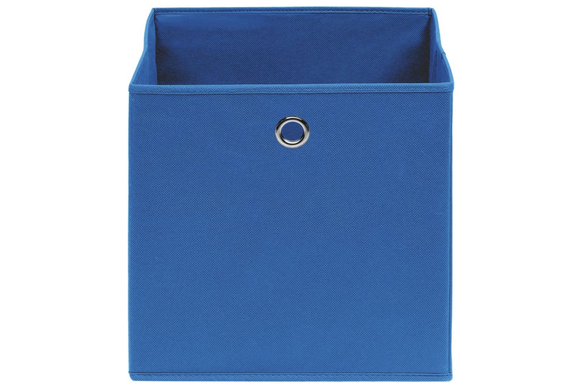 Oppbevaringsbokser 4 stk blå 32x32x32 cm stoff - Oppbevaring - Oppbevaring til småting - Oppbevaringsbokser