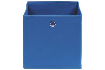 Oppbevaringsbokser 4 stk blå 32x32x32 cm stoff - Oppbevaring - Oppbevaring til småting - Oppbevaringsbokser