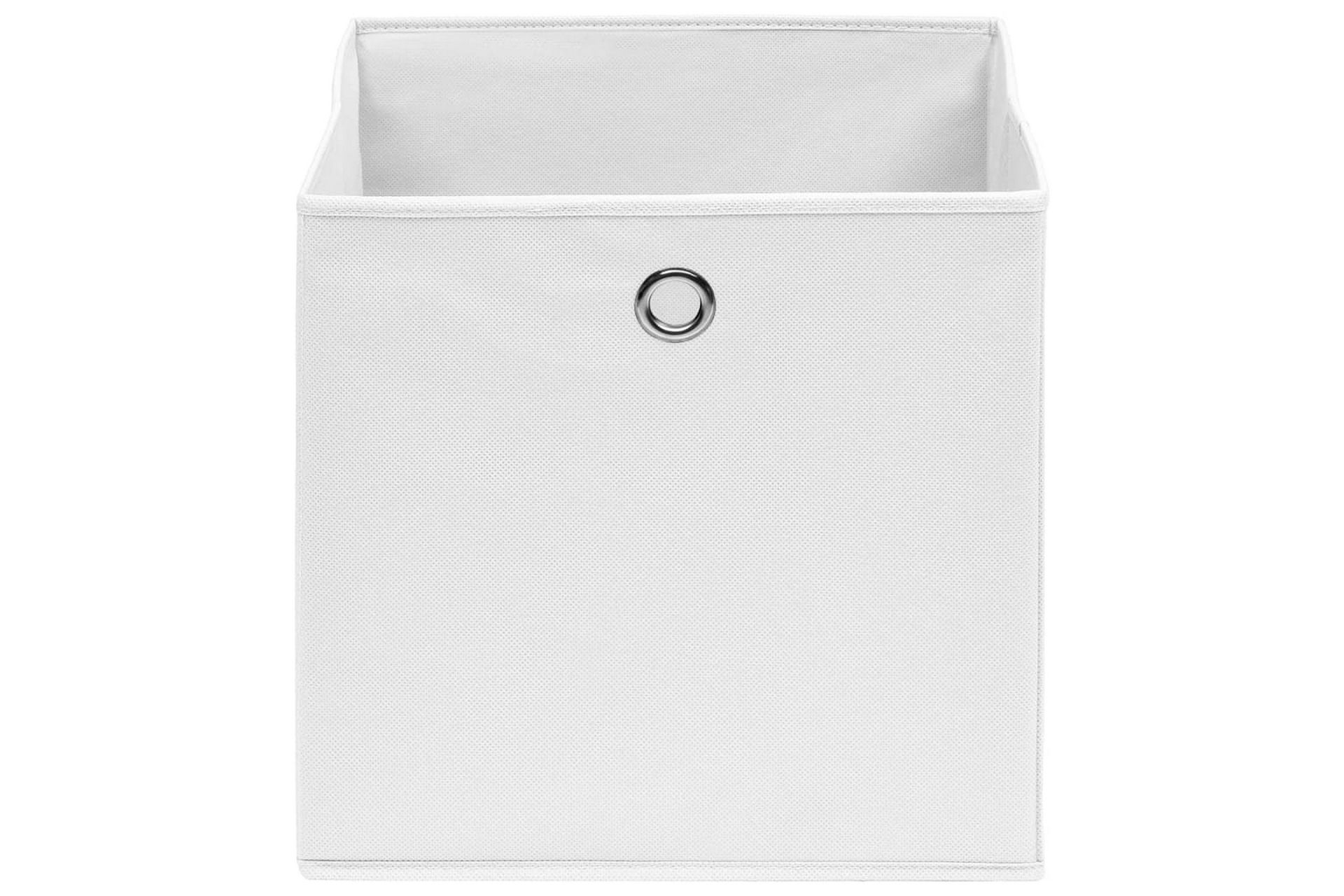 Oppbevaringsbokser 4 stk hvit 32x32x32 cm stoff - Oppbevaring - Oppbevaring til småting - Oppbevaringsbokser