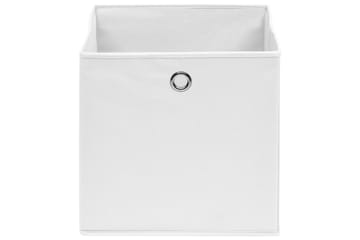 Oppbevaringsbokser 4 stk hvit 32x32x32 cm stoff - Oppbevaring - Oppbevaring til småting - Oppbevaringsbokser