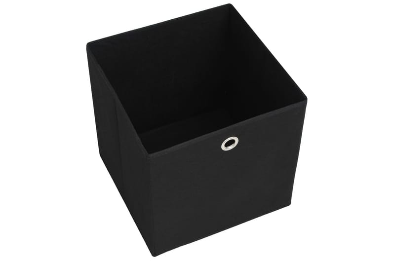 Oppbevaringsbokser 4 stk ikke-vevet stoff 28x28x28 cm svart - Svart - Oppbevaring - Oppbevaring til småting - Oppbevaringsbokser