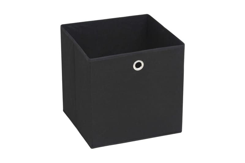 Oppbevaringsbokser 4 stk ikke-vevet stoff 28x28x28 cm svart - Svart - Oppbevaring - Oppbevaring til småting - Oppbevaringsbokser