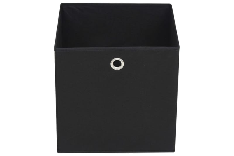 Oppbevaringsbokser 4 stk ikke-vevet stoff 28x28x28 cm svart - Svart - Oppbevaring - Oppbevaring til småting - Oppbevaringsbokser