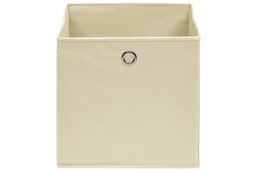 Oppbevaringsbokser 4 stk kremhvit 32x32x32 cm stoff - Oppbevaring - Oppbevaring til småting - Oppbevaringsbokser