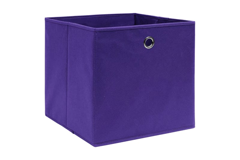 Oppbevaringsbokser 4 stk lilla 32x32x32 cm stoff - Oppbevaring - Oppbevaring til småting - Oppbevaringsbokser