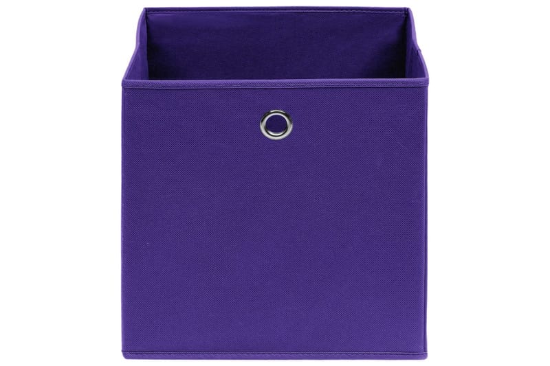 Oppbevaringsbokser 4 stk lilla 32x32x32 cm stoff - Oppbevaring - Oppbevaring til småting - Oppbevaringsbokser