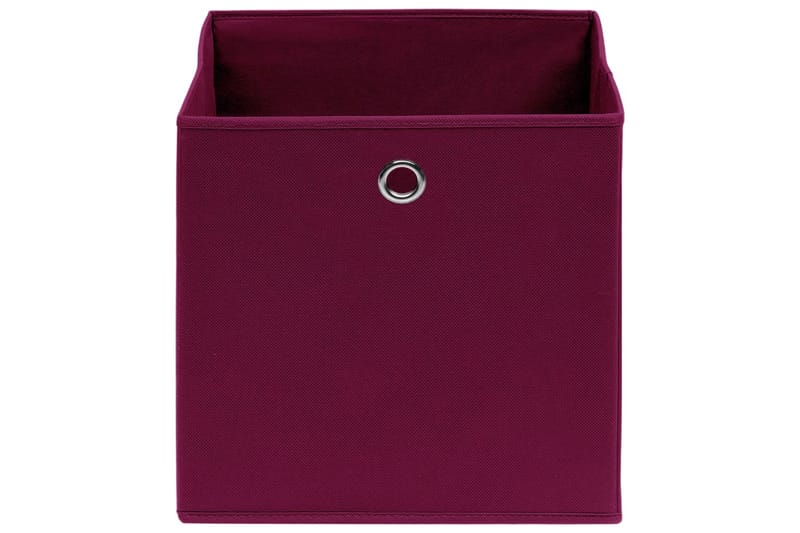 Oppbevaringsbokser 4 stk mørkerød 32x32x32 cm stoff - Oppbevaring - Oppbevaring til småting - Oppbevaringsbokser