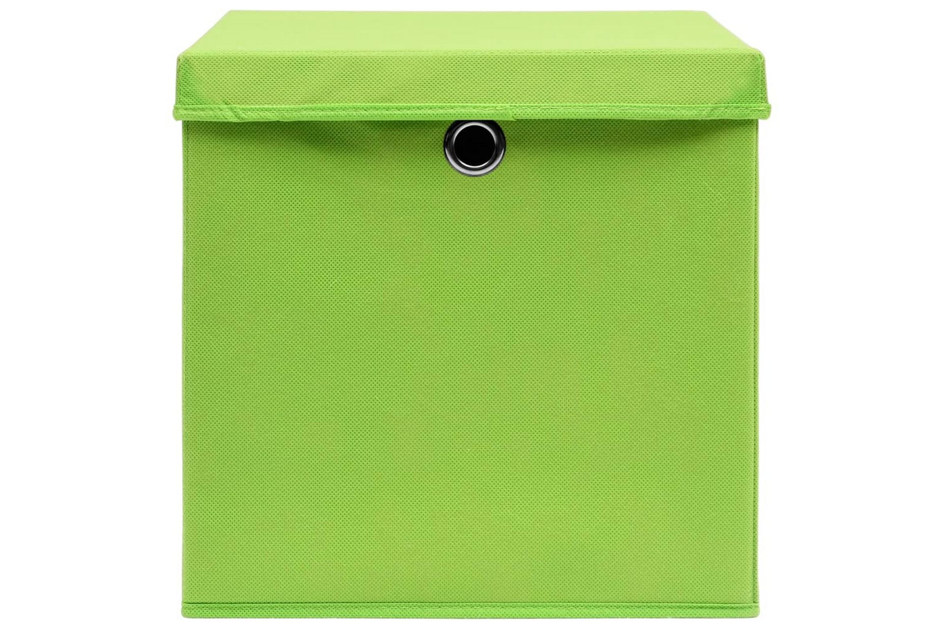 Oppbevaringsbokser med lokk 10 stk grønn 32x32x32 cm stoff - Oppbevaring - Oppbevaring til småting - Oppbevaringsbokser