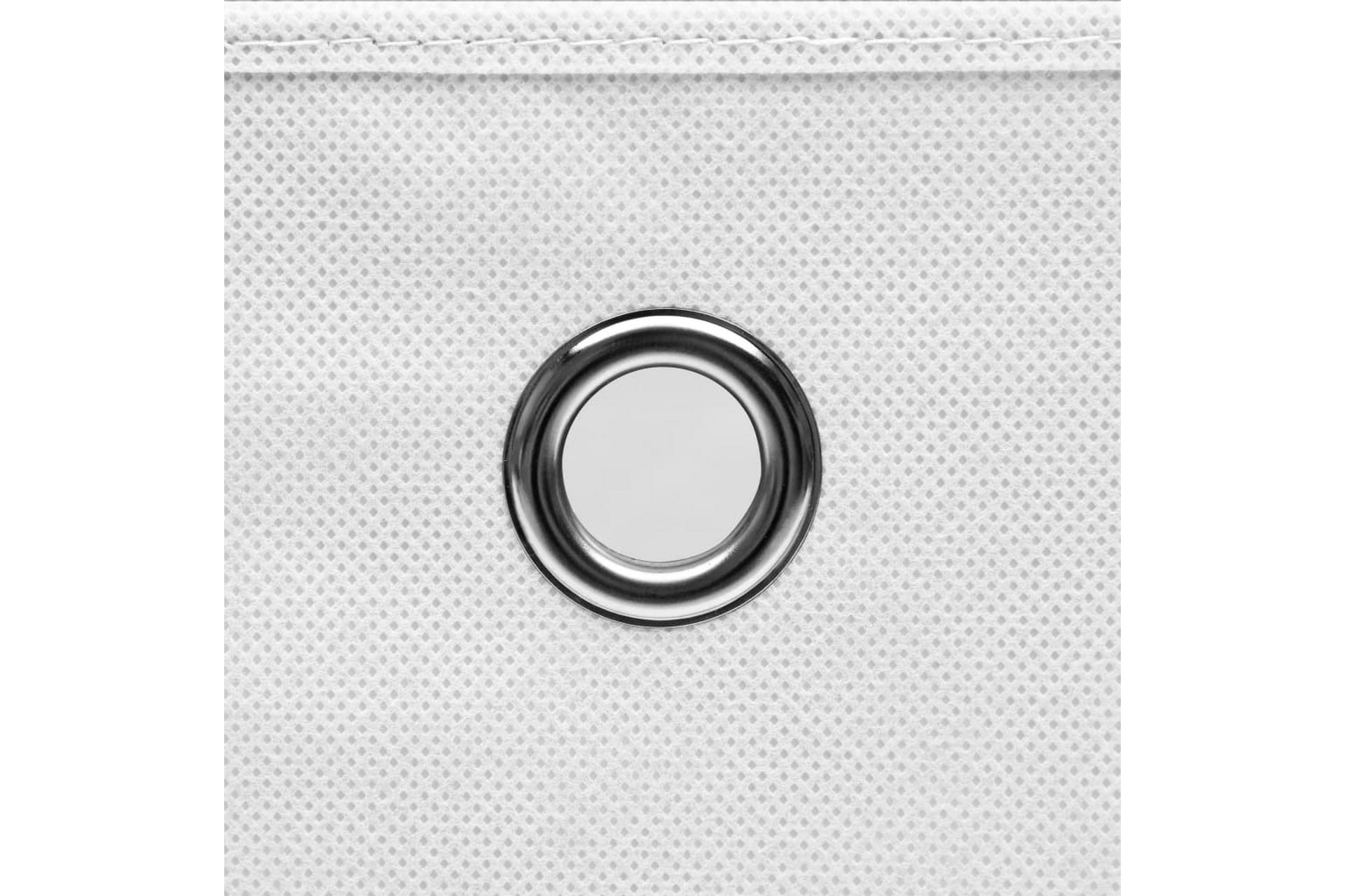 Oppbevaringsbokser med lokk 4 stk hvit 32x32x32 cm stoff - Oppbevaring - Oppbevaring til småting - Oppbevaringsbokser