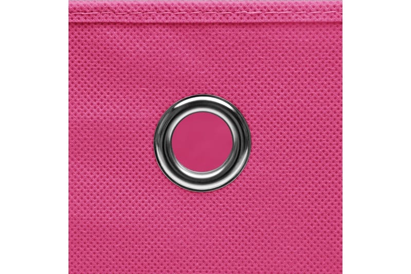 Oppbevaringsbokser med lokk 4 stk rosa 32x32x32 cm stoff - Oppbevaring - Oppbevaring til småting - Oppbevaringsbokser