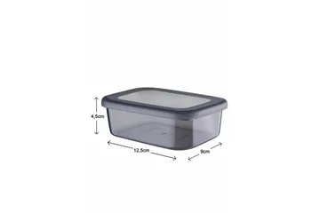 Oppbevaringsbokssett (12 deler) Ornel Antrasitt - Antrasitt - Oppbevaring - Oppbevaring til småting - Oppbevaringsbokser - Plastkurv & plastboks