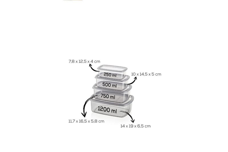 Oppbevaringsbokssett (16 deler) Rasalas16 Antrasitt - Antrasitt - Oppbevaring - Oppbevaring til småting - Oppbevaringsbokser - Plastkurv & plastboks