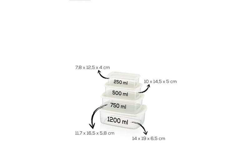 Oppbevaringsbokssett (16 deler) Rasalas16 Grå - Grå - Oppbevaring - Oppbevaring til småting - Oppbevaringsbokser - Plastkurv & plastboks